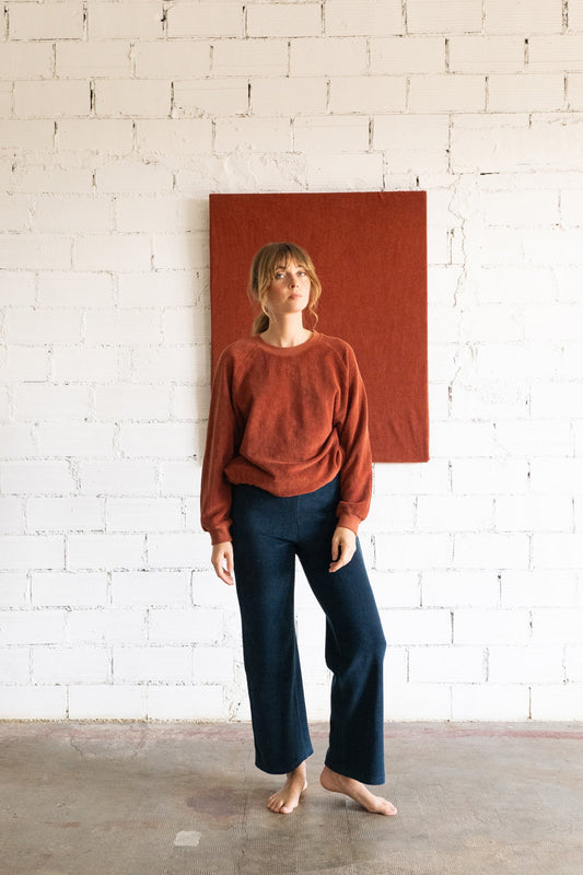 Gloria trousers terry midnight blue - TIRALAHILACHA