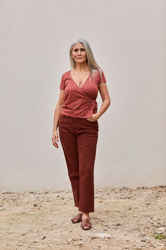 Juliet Trousers Momfit Garnet Agate -T - TIRALAHILACHA