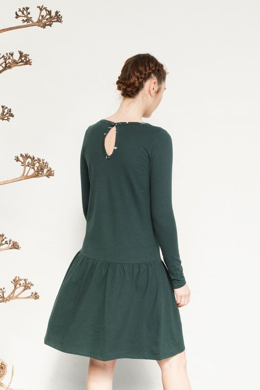 Vestido canesú Naomi estampado pinos. - TIRALAHILACHA