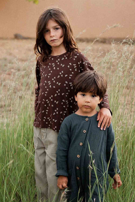 Sohn Unisex long sleeves T-shirt in brown - TIRALAHILACHA