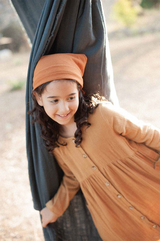 Simone dress with pockets in mustard - TIRALAHILACHA