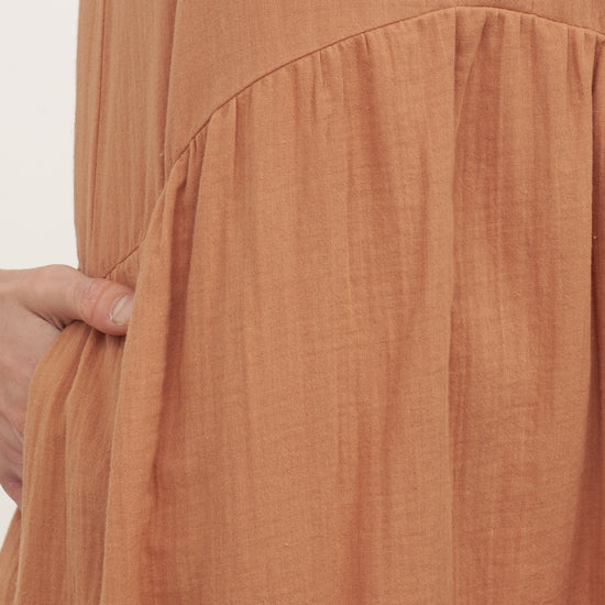 Vestido largo muselina Brooke Nude