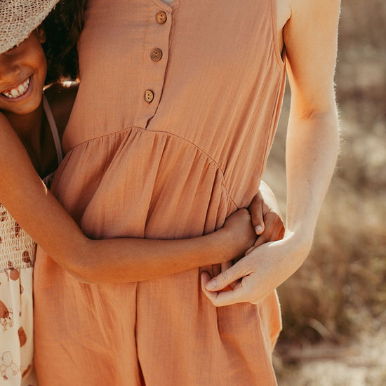 BROOKE muslin Maxi dress in nude