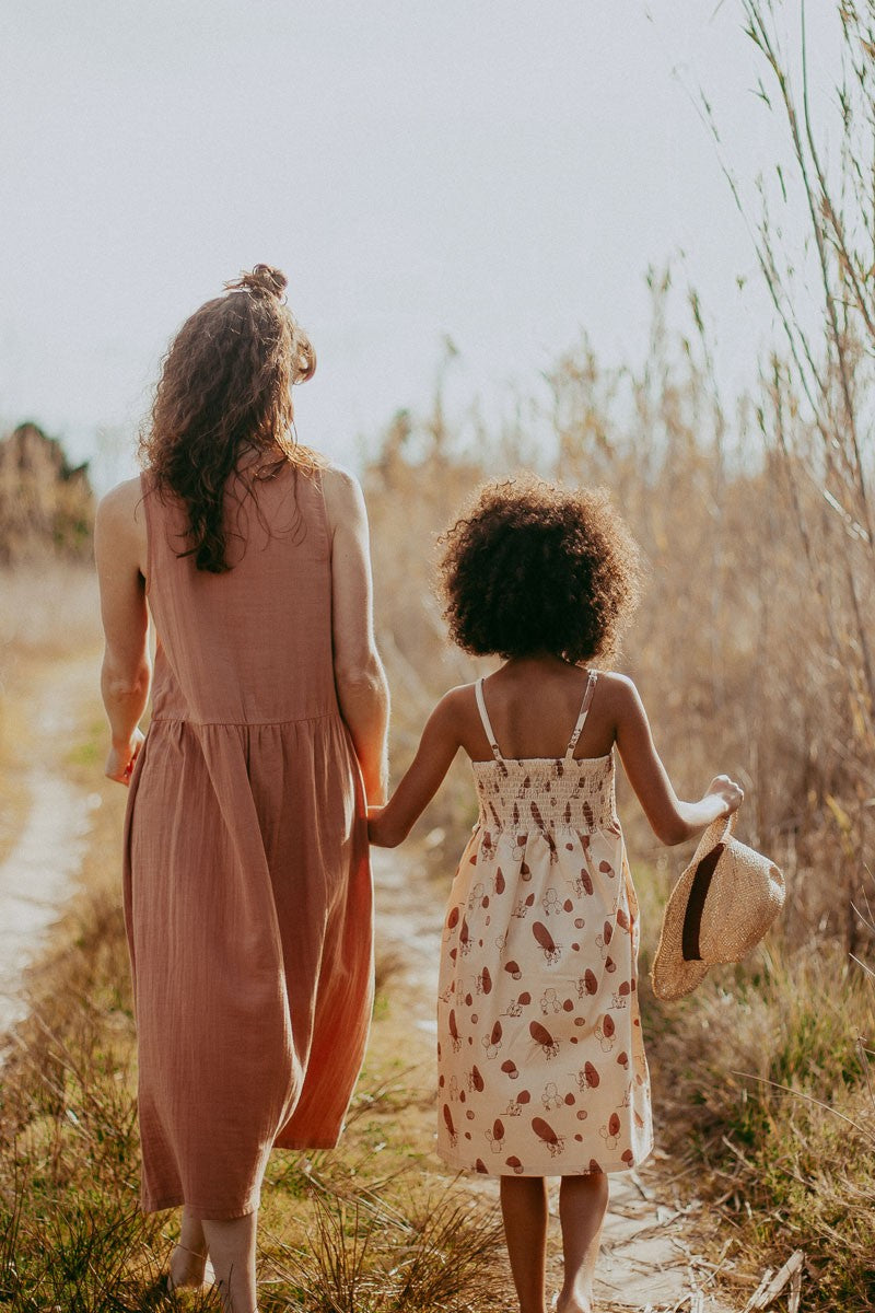 BROOKE muslin Maxi dress in nude