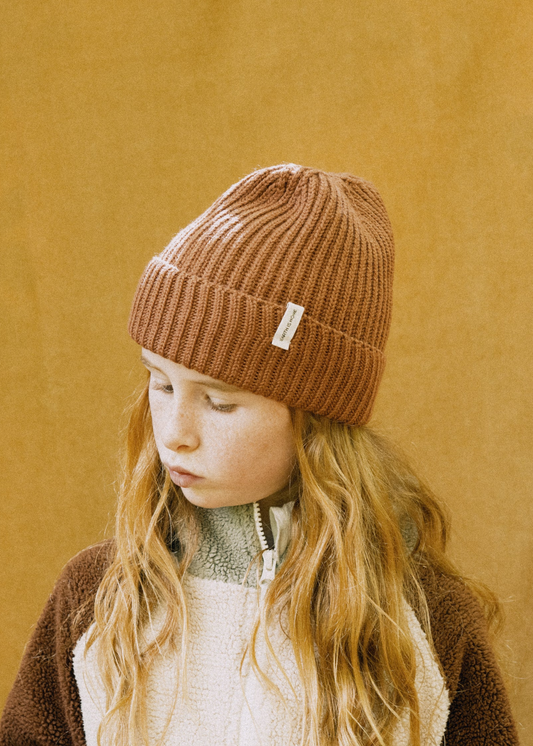 Gorro unisex Tao rojo en lana merino