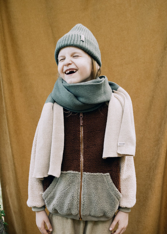 Gorro unisex Tao verde en lana merino