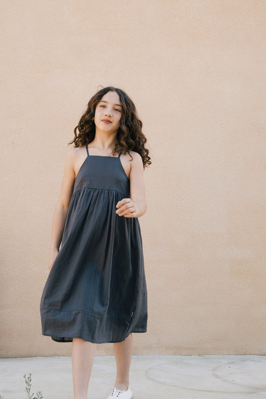 Black kids straps dress