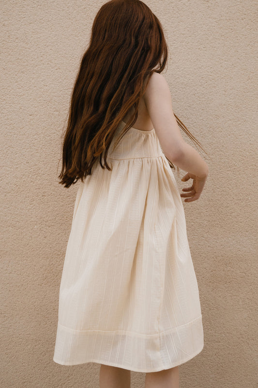 Ecru kids straps dress