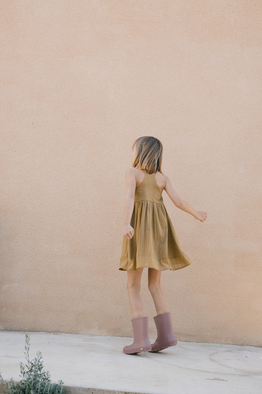 Yellow kids straps dress
