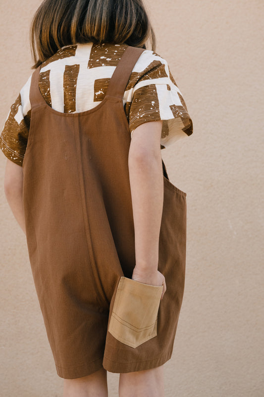 Brown kids jumpsuit