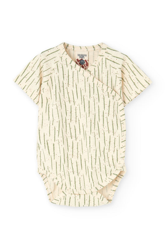 Body kimono estampado verde