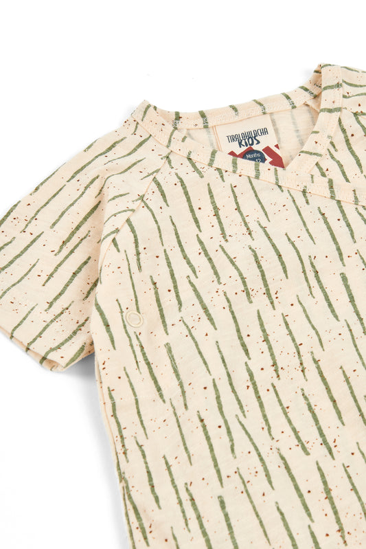 Body kimono estampado verde