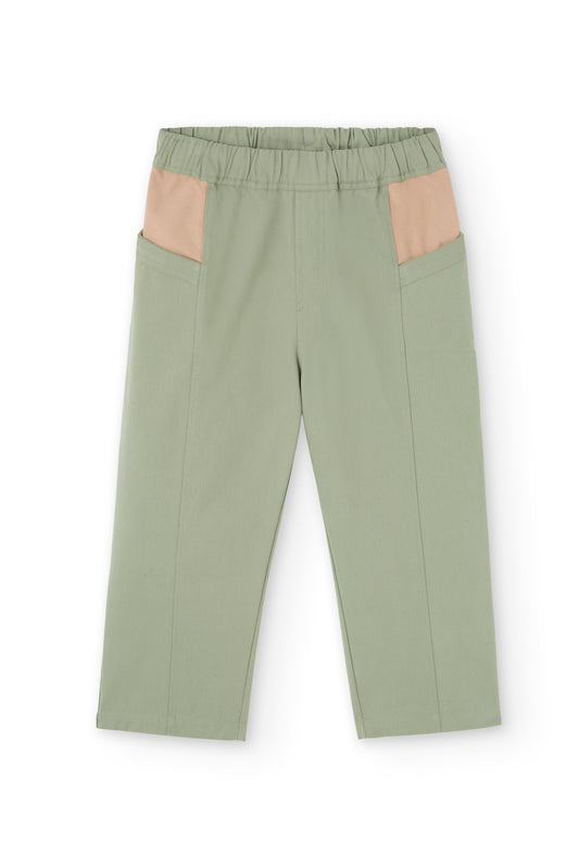Green combined kids pants