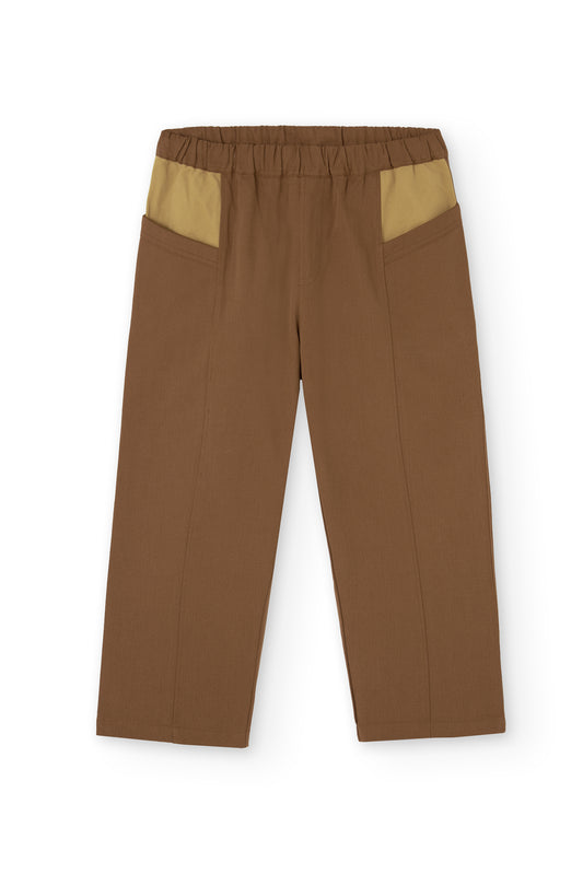 Brown combined kids pants