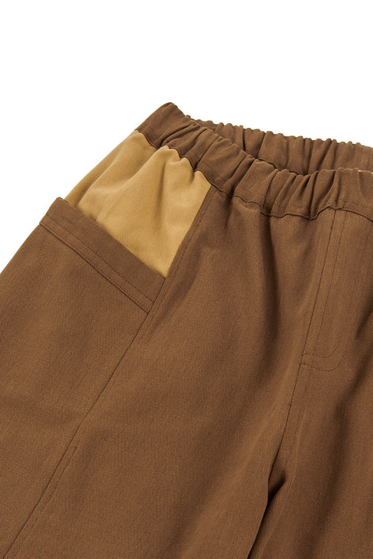 Brown combined kids pants