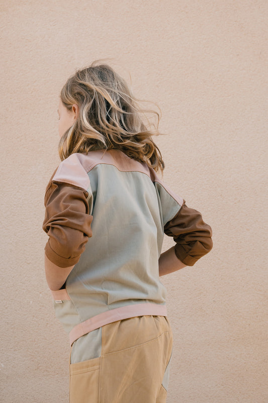 Brown multicolor kids jacket