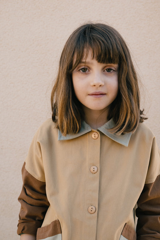 Yellow multicolor kids jacket