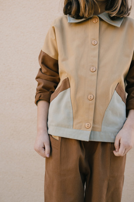 Yellow multicolor kids jacket