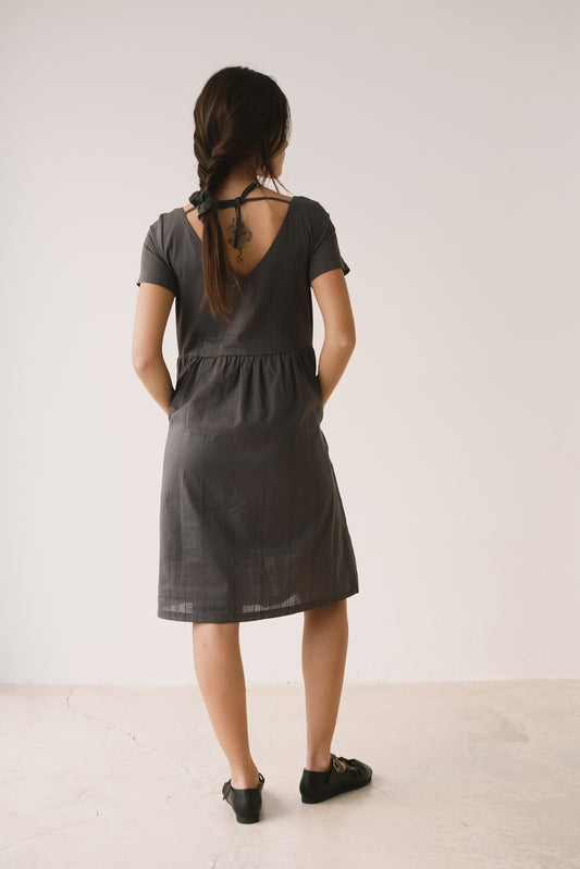 Black buttoned dress