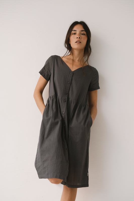 Black buttoned dress