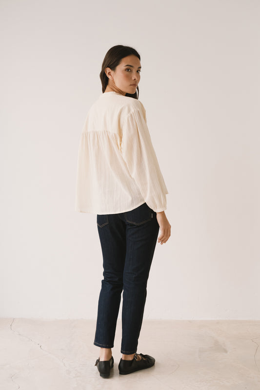 Ecru oversized blouse