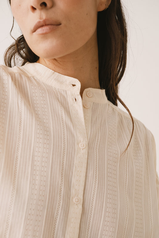 Ecru oversized blouse