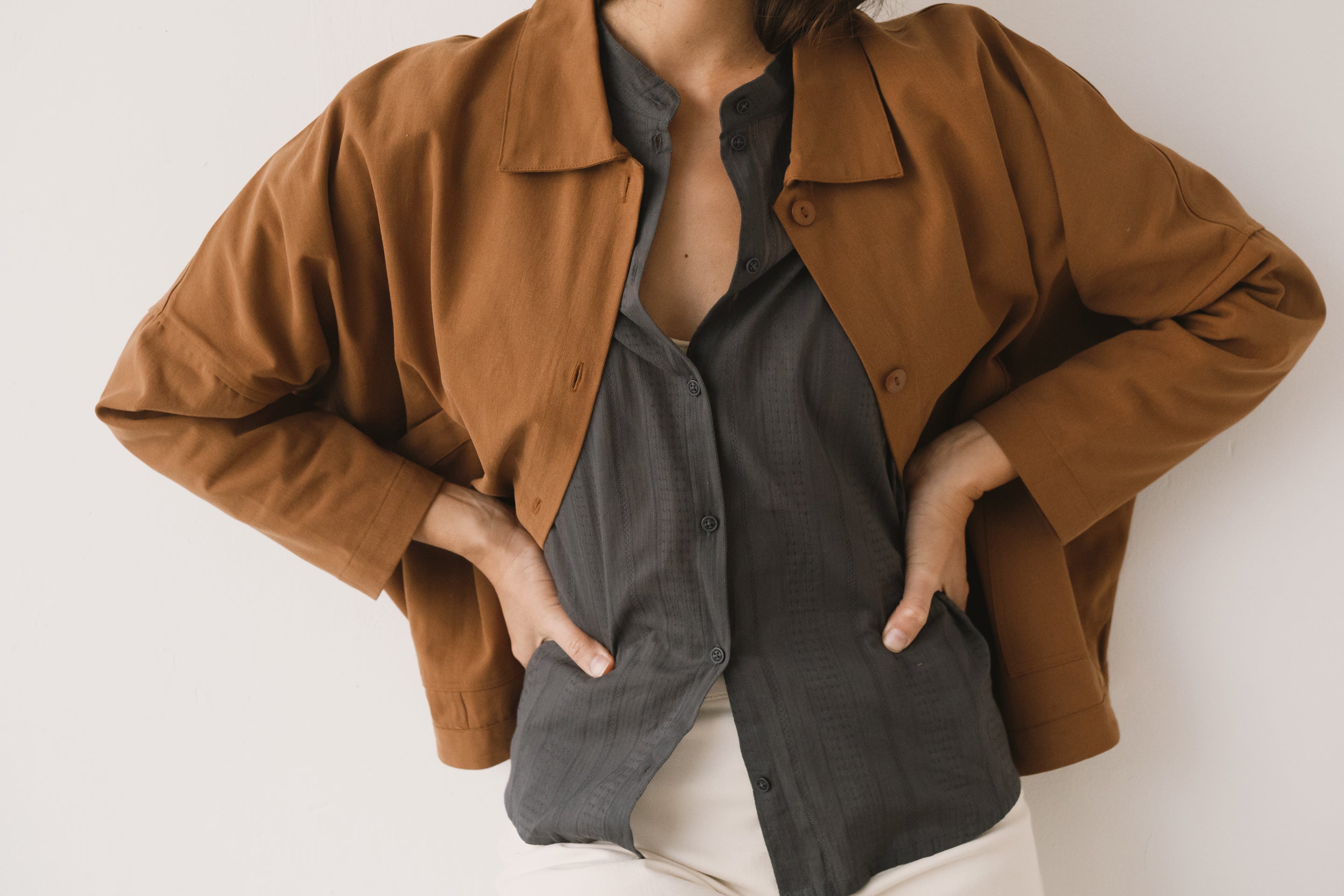 Brown oversized jacket | Fair fashion by TIRALAHILACHA