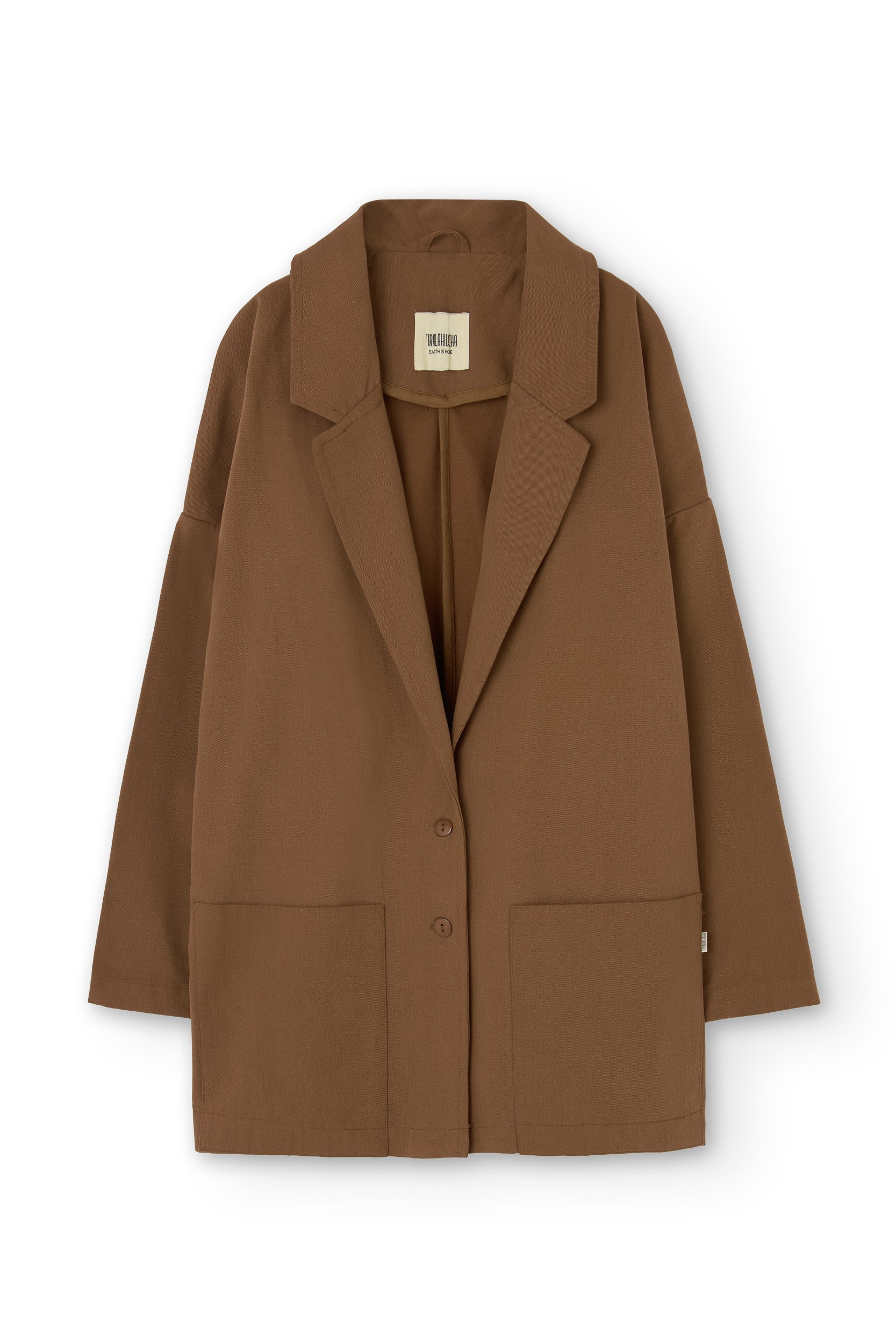 Brown long jacket | Fair fashion by TIRALAHILACHA