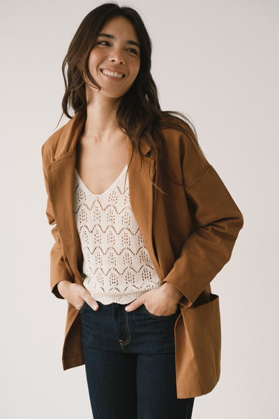 Brown long jacket | Fair fashion by TIRALAHILACHA