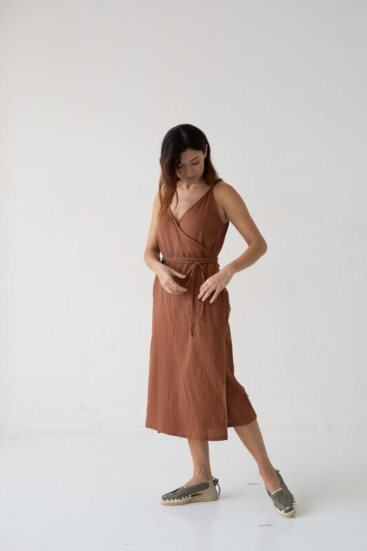 Brielle Terracotta Strap Dress