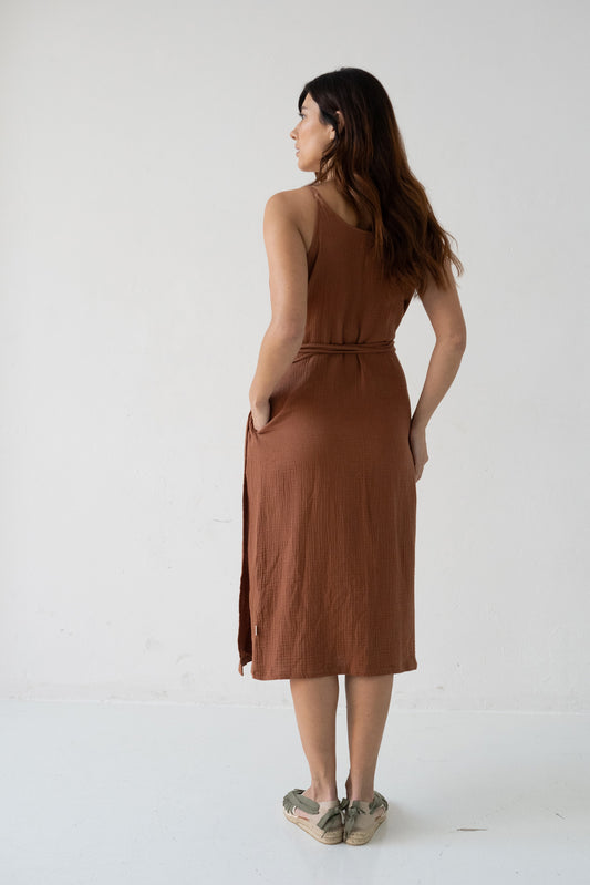 Brielle Terracotta Strap Dress