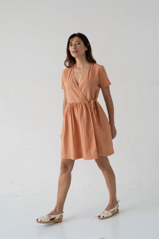 Benoit Pink Wrap Dress