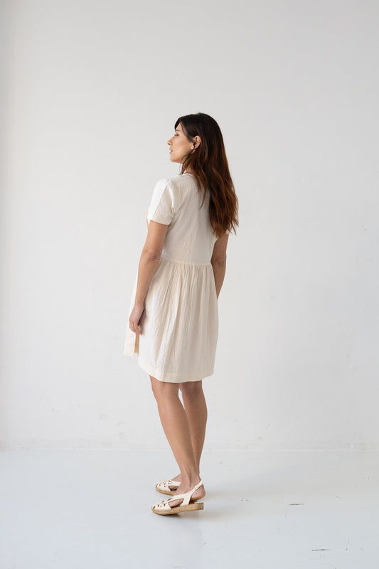 Benoit Beige Wrap Dress