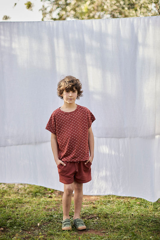 Short Roiboos Rouge Lin et Coton Bio