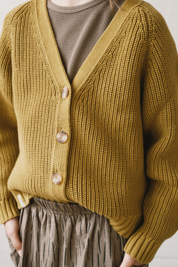 Giova mustard short cardigan