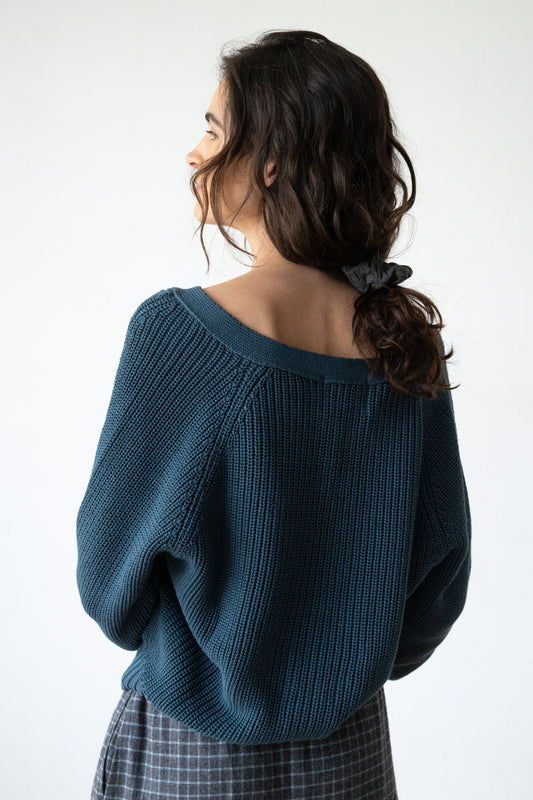 Short jacket petrol blue