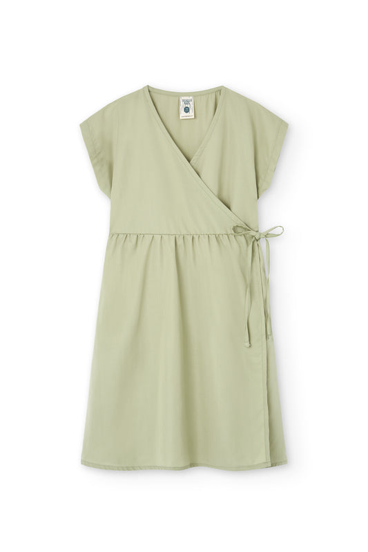 Robe portefeuille Hannia en Tencel vert