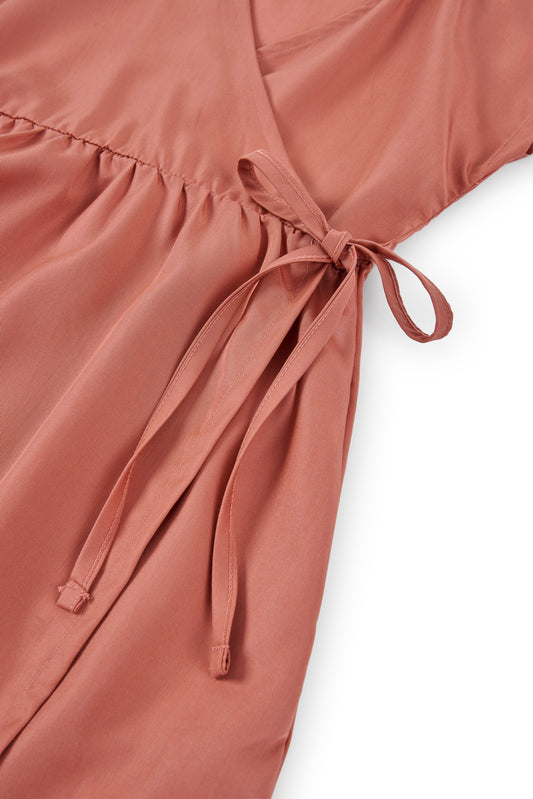 Robe portefeuille Hannia en Tencel rose