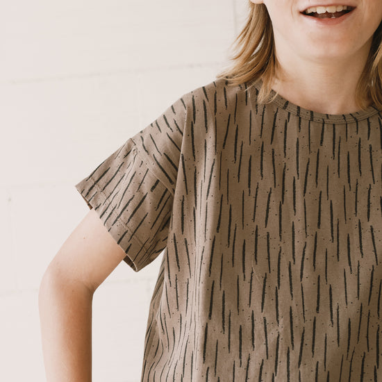 Haco oversized T-shirt in brown bark