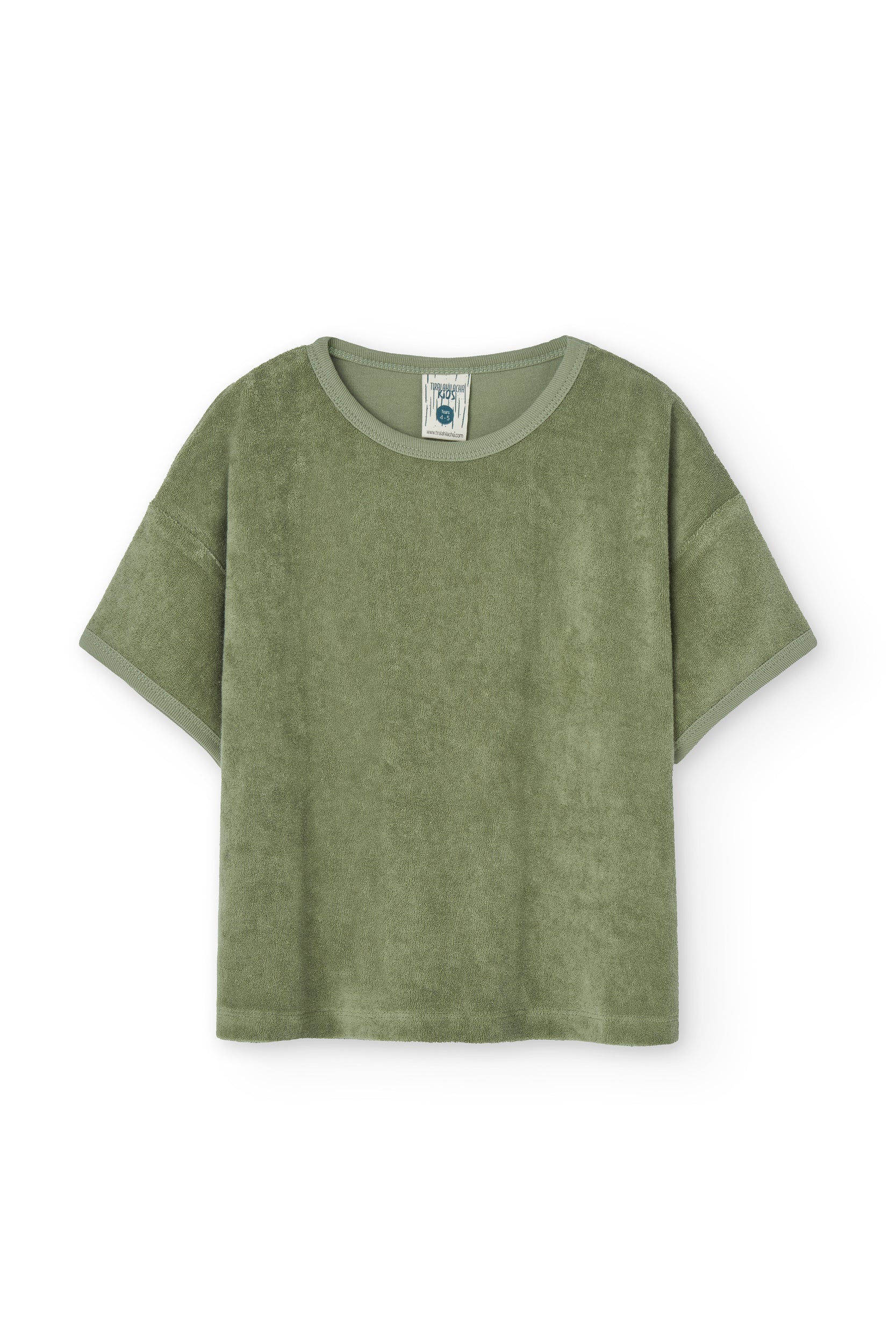 Harper oversized terry T-shirt in green | Fair Fashion by