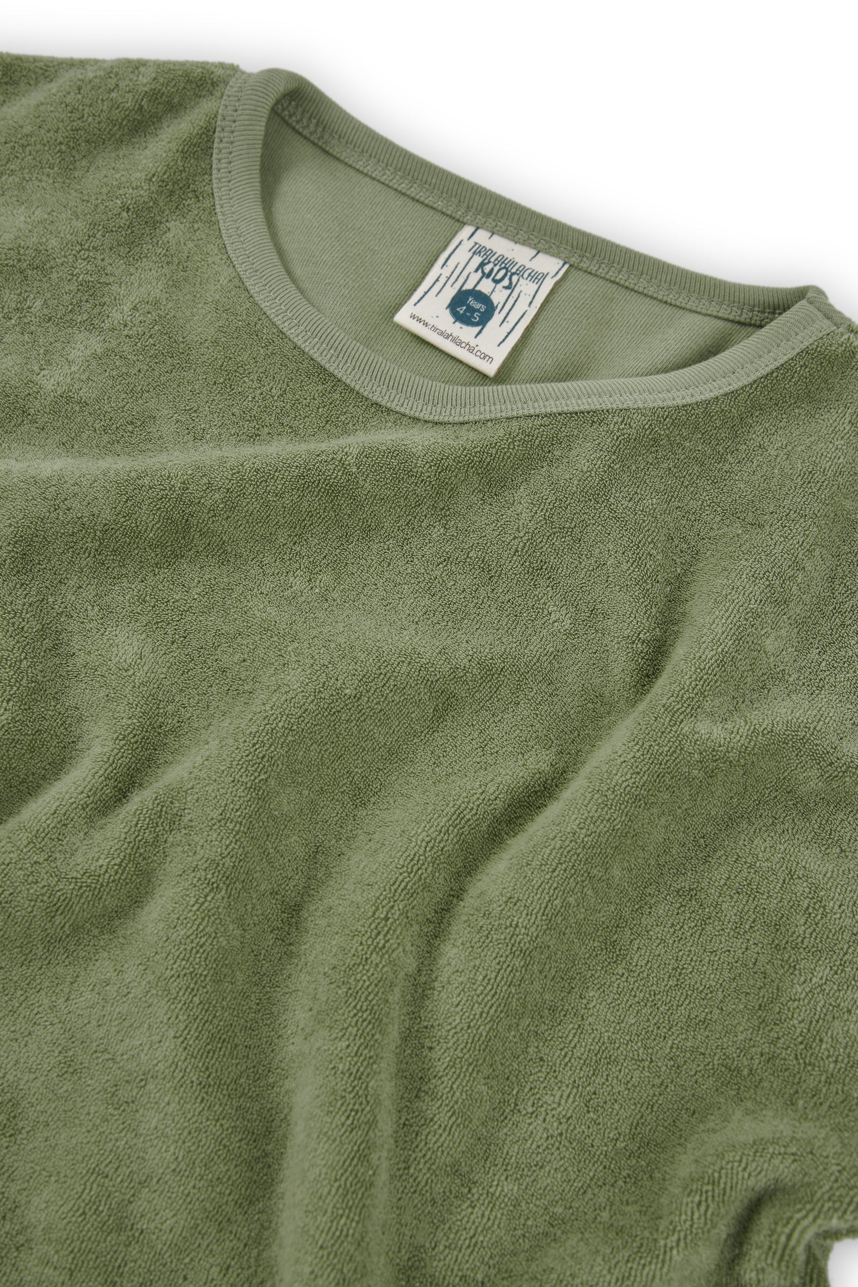 Harper oversized terry T-shirt in green | Fair Fashion by