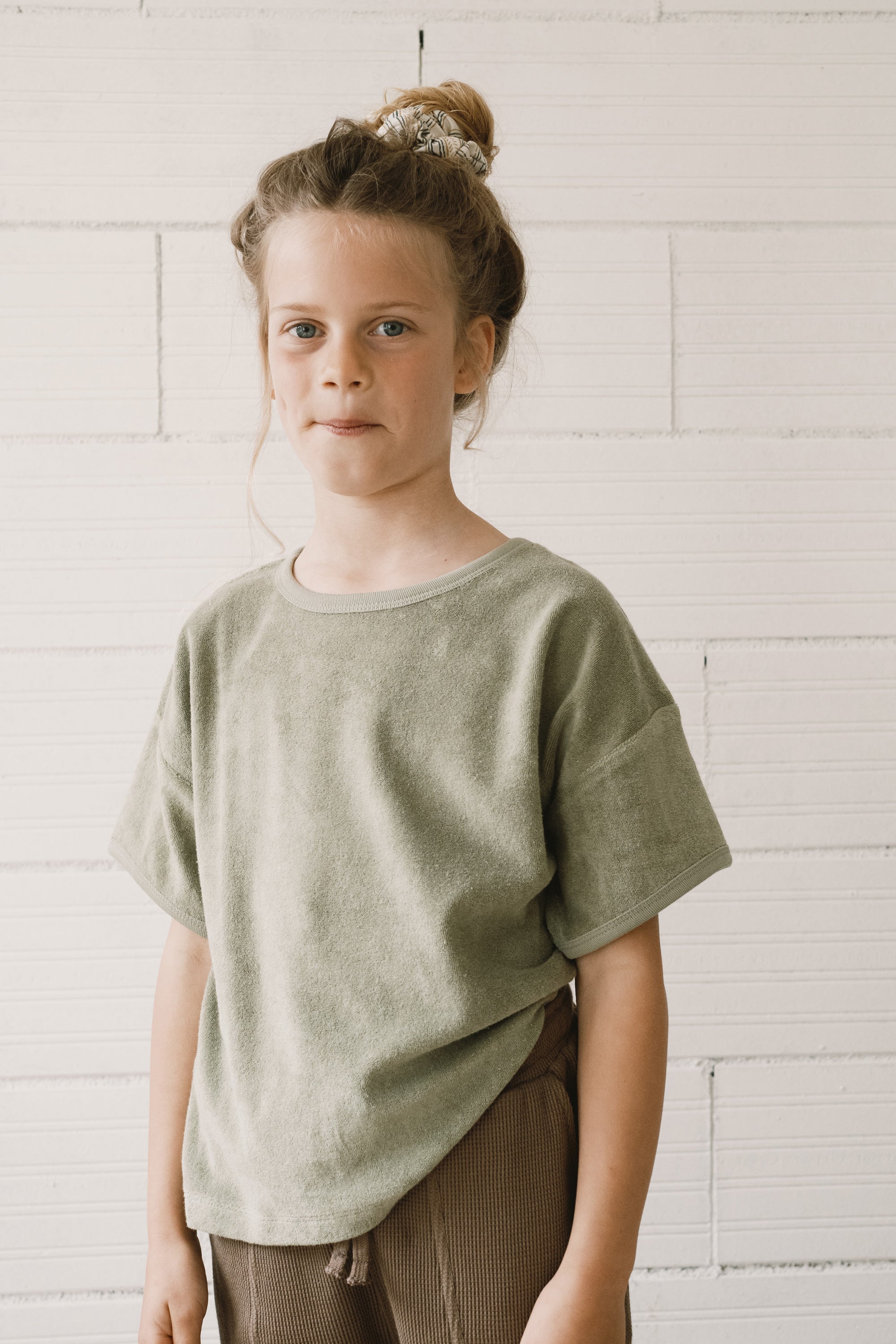 Harper oversized terry T-shirt in green | Fair Fashion by
