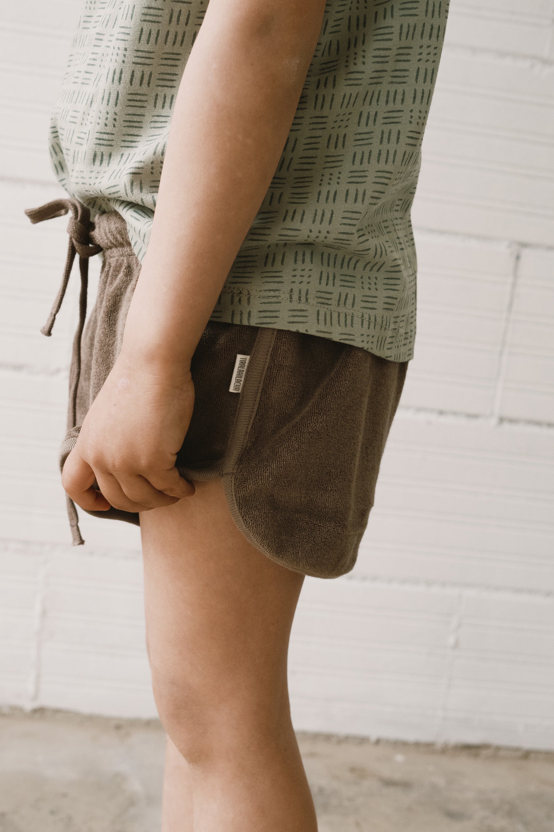 Huali terry shorts in green