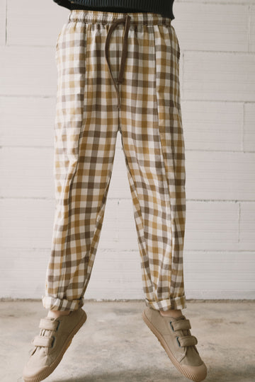 Hallow organic cotton trousers vichy