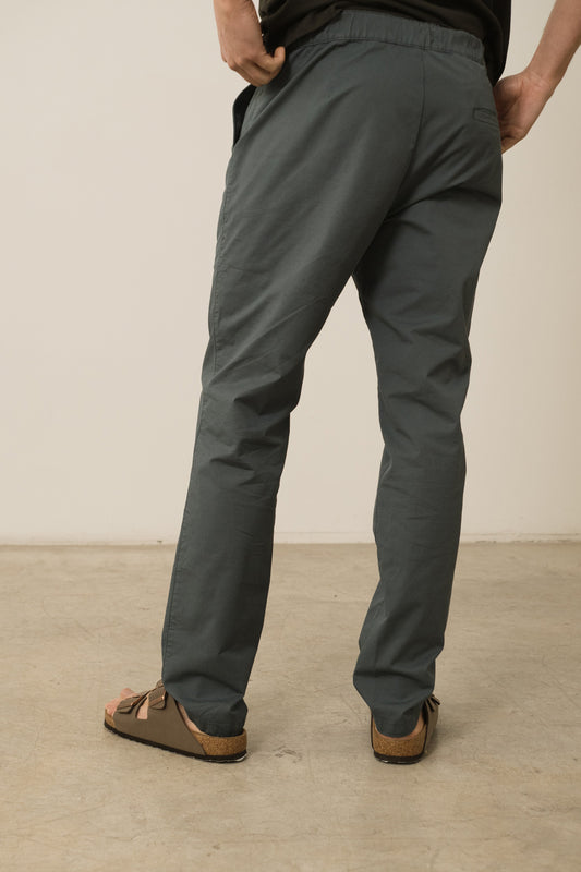 Herman Linen Blend Casual Chino Pants In Blue