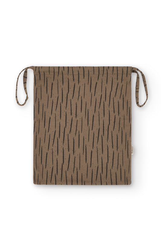 Bark brown organic cotton bag