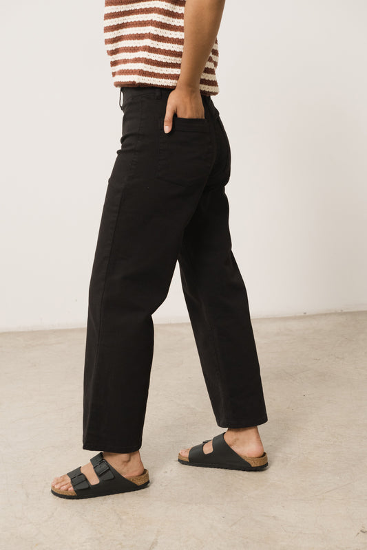 Hani Recycled Cotton Sailor Pants In Black