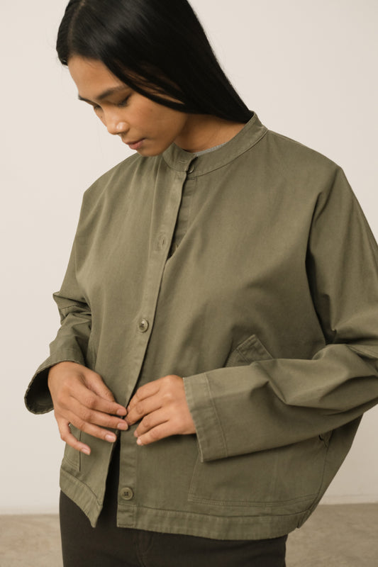 Henny Organic Cotton Jacket In Green