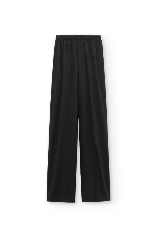Merino wool wide-leg trousers in anthracite grey