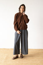 100% virgin wool bomber jacket in brown